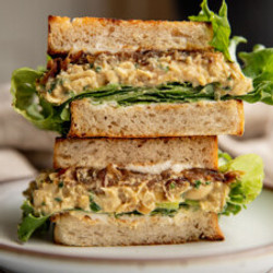 Caramelized Onion Chickpea Salad Sandwich