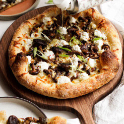 Truffle Mushroom And Ricotta Pizza