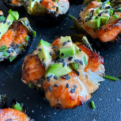 Spicy Salmon Rice Muffins