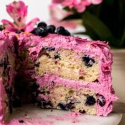 Moist &amp; Fluffy One Bowl Vegan Lemon Blueberry Cake (gluten Free Option)