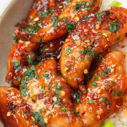 Sticky Honey Garlic Chicken Tenders