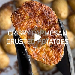 Crispy Parmesan Crusted Potatoes