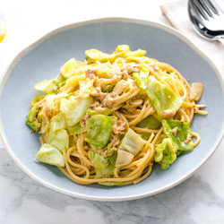 Miso Butter Pasta With Tuna And Cabbage