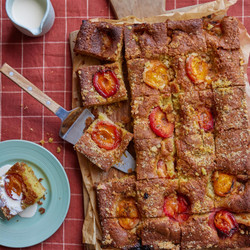 Apricot Traybake With Rosemary, Orange And Vanilla Sugar Crust