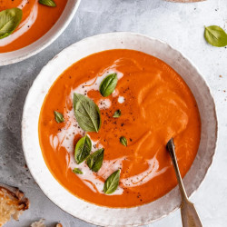 Easy Creamy Vegan Tomato Soup (using Canned Tomatoes)