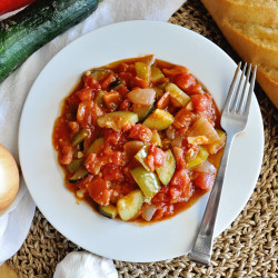 Traditional Spanish Pisto - Ratatouille With Vegetables &amp; Olive Oil