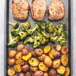 Sheet Pan Pork Chops With Potatoes And Broccoli