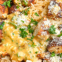 One-pan Garlic Parmesan Chicken And Rice