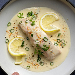 Salmon &amp; Veloute Sauce