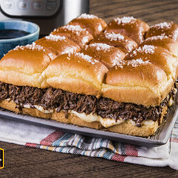 Instant Pot French Dip Pull-apart Sliders