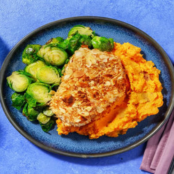 Almond-crusted Chicken With Creamy Sweet Potato Mash