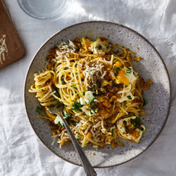 Rhonda&apos;s Spaghetti With Fried Eggs And Pangrattato For One