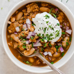 Turkey White Bean Pumpkin Chili