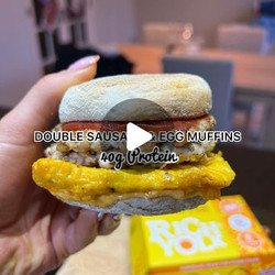 Double Sausage &amp; Egg Breakfast Mcmuffins