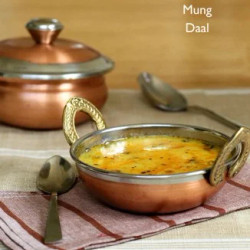 Simple Moong Dal Recipe With Garlic Chili Tadka.