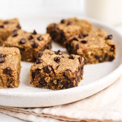 Chocolate Chip Chickpea Blondies (vegan, Gluten-free, Oil Free)