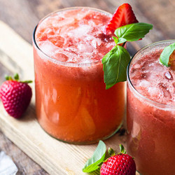 Strawberry-basil Ginger Cocktail