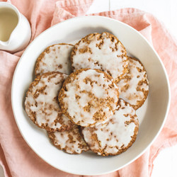 Gingerbread Iced Oatmeal Cookies (vegan, Gluten Free, Oil Free)