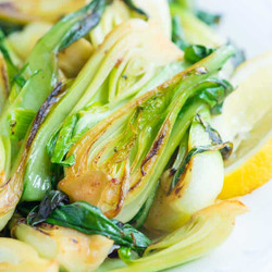 Lemon Garlic Sauteed Bok Choy