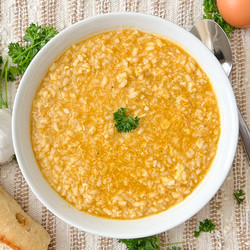 Spanish Creamy Garlic &amp; Rice Soup