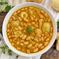 Spanish White Bean And Artichoke Stew