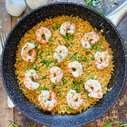 One-Pan Spanish Garlic Rice With Shrimp | Arroz Al Ajillo Con Gambas