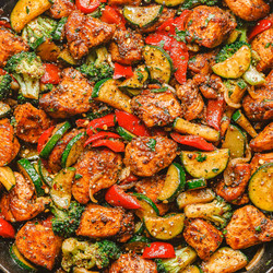 One Pot Chicken And Vegetables Skillet