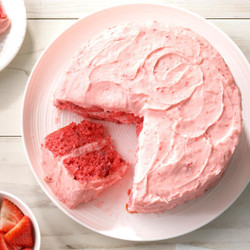 Strawberry Frosting for Bumpy Cake