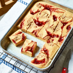 Nadiya Hussain’s Peanut Butter And Jelly Traybake