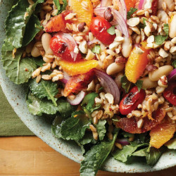 Orange Farro Salad With Pan-roasted Tomatoes