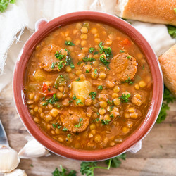 Spanish Lentil Stew With Chorizo