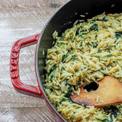 Parmesan Spinach Orzo