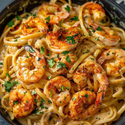 Creamy Cajun Prawn Pasta