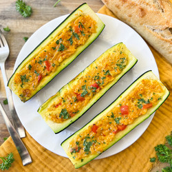 Stuffed Zucchini With Rice