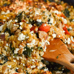 Butternut Squash And Sausage Orzo With Kale (one Pan)