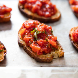 Oven-roasted Tomato Bruschetta Recipe