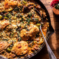 One Skillet Tuscan Chicken And Orzo