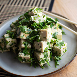 Cilantro Garlic Tofu