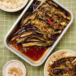 Soy Sauce, Sake And Sesame Oil-braised Aubergines Meera sodha vego must
