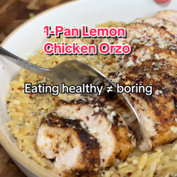 Easy 1-pan Lemon Chicken Orzo In Under 30 Minutes!