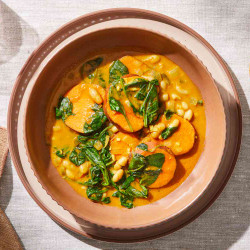 Coconut Stew With Spinach &amp; Beans
