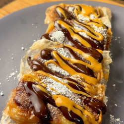 Peanut Nutella Banana Rice Paper Pockets