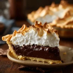 Old Fashioned Chocolate Pie With Golden Meringue
