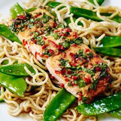 Chilli Salmon &amp; Teriyaki Noodles
