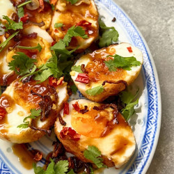 Thai Son-in-law Eggs (kai Look Keuy) apps snacks mains