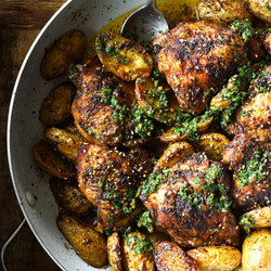 Crispy Za'atar Potatoes With Chicken