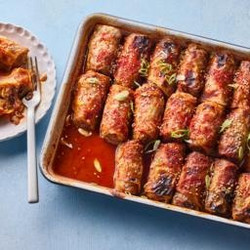 Spicy Mushroom, Walnut And Caramelised Onion Cabbage Rolls