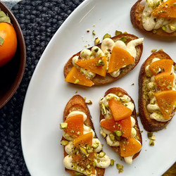 Orange-honey Scented Whipped Ricotta With Persimmons