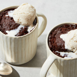 3-minute Molten Double Chocolate Mug Cake
