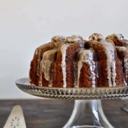 Olive Oil And Spiced Butternut Squash Bundt Cake With Cognac Vanilla Glaze